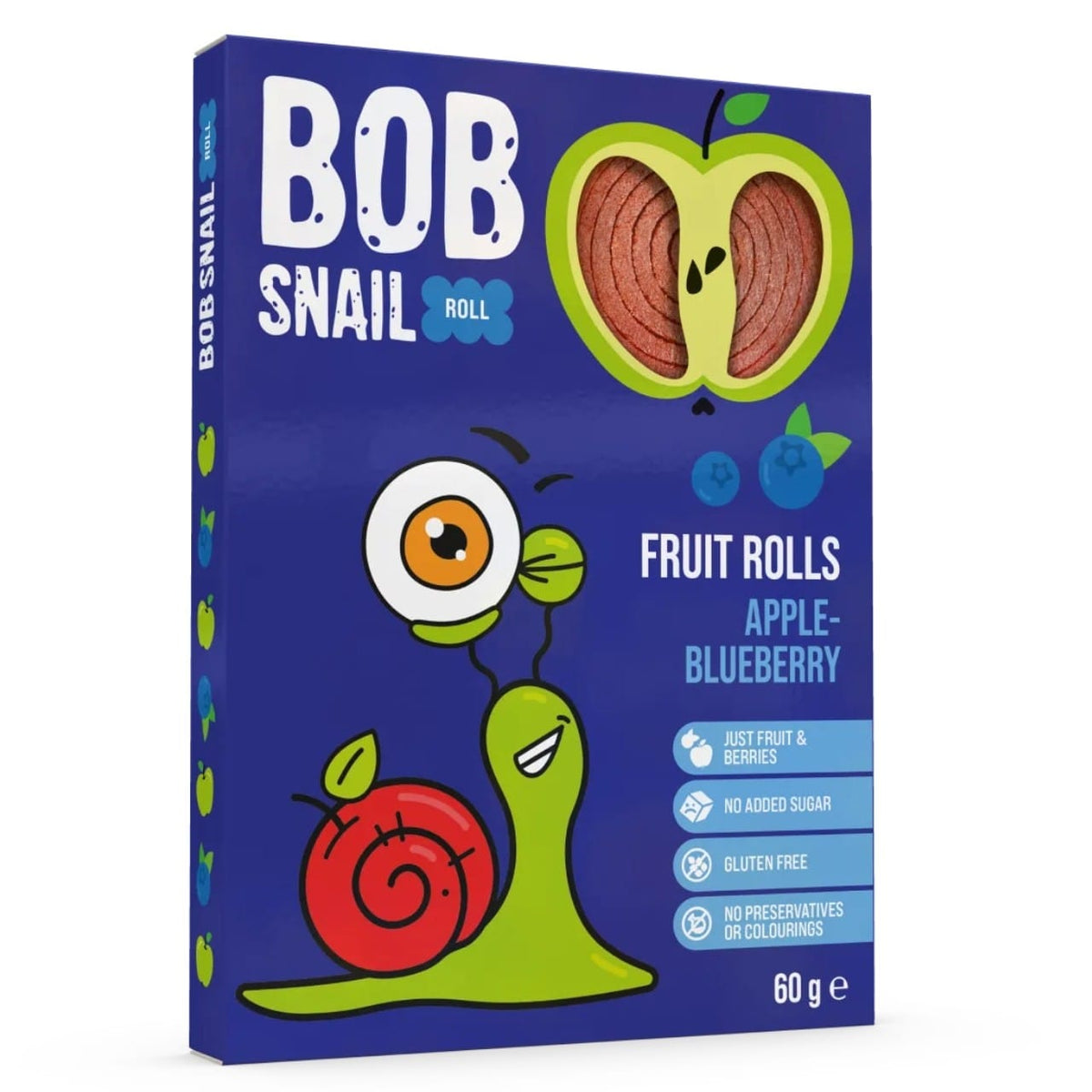 Bob Snail Apple & Blueberry Snack with No Added Sugar - 60 g