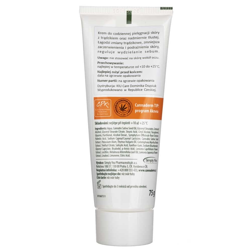 Cannaderm Aknea Acne Cream - 75 g