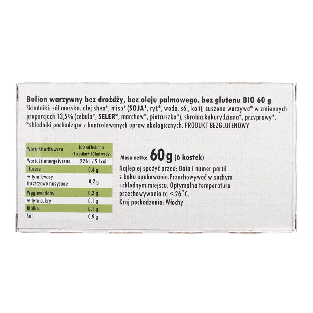 EkoWital Organic Vegetable Stock Cubes - 60 g