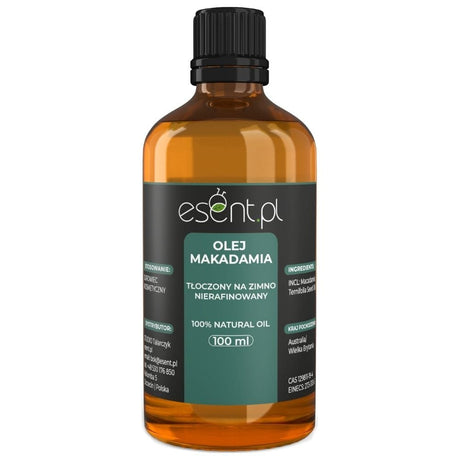Esent Unrefined, Cold Pressed Macadamia Oil - 100 ml