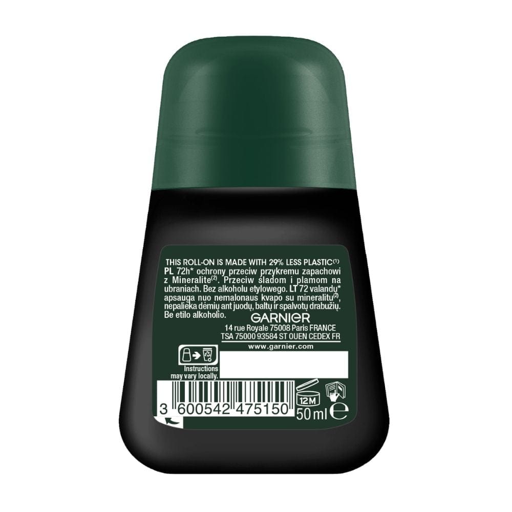 Garnier Mineral Men Invisible Protection 72h BWC Antitranspirant Roll-on - 50 ml