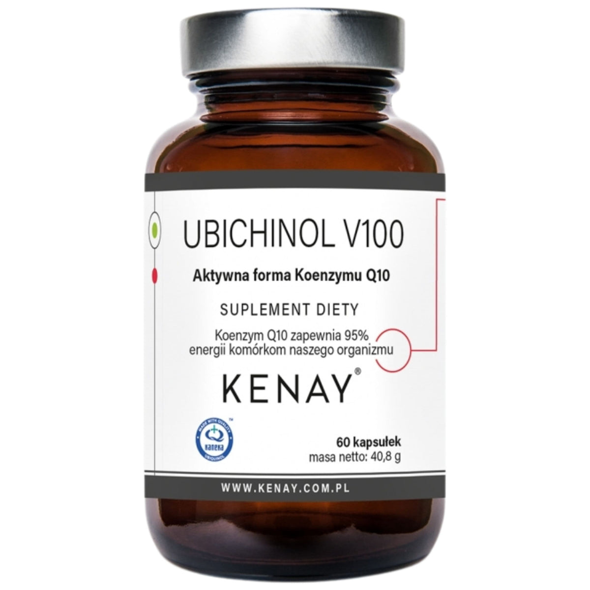 Kenay Ubiquinol V100 (Active Form of Coenzyme Q10) - 60 Capsules