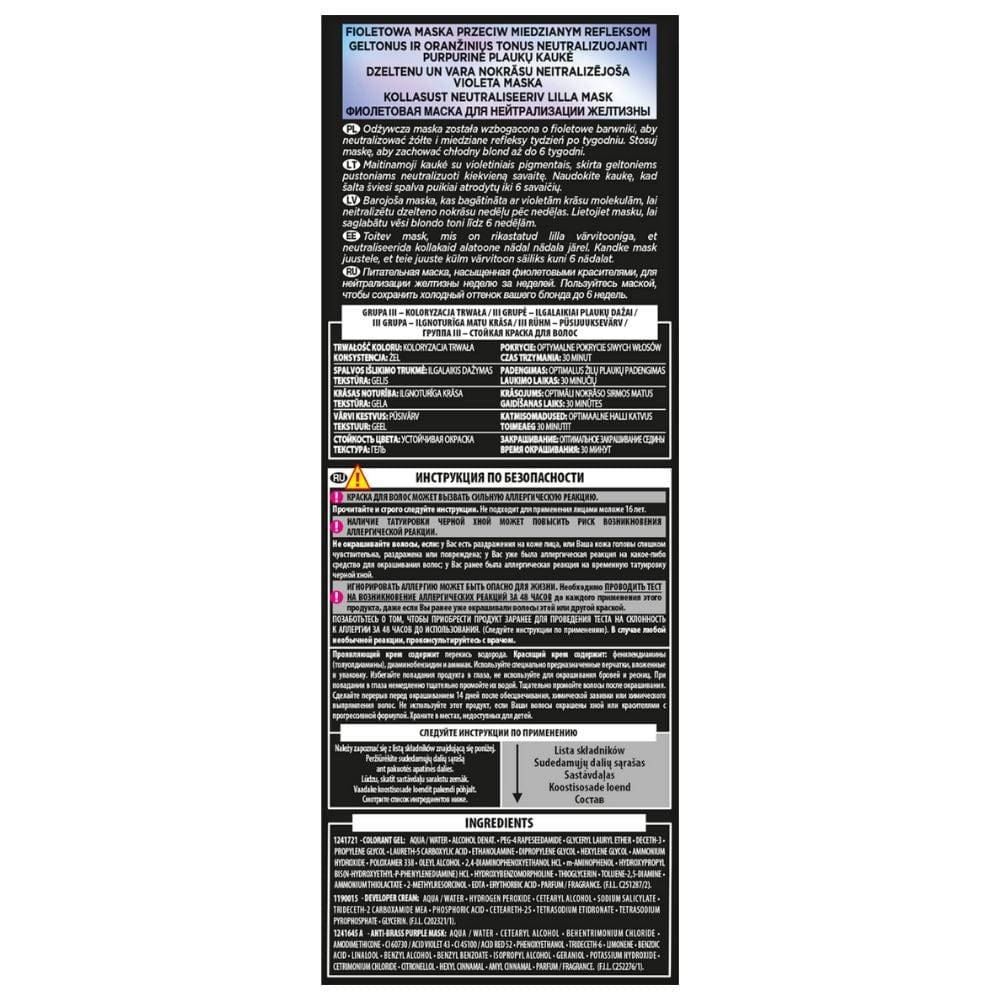 L'Oréal Paris Preference Hair Colour Cool Blondes, 8.1 Copenhagen, Light Ash Blonde