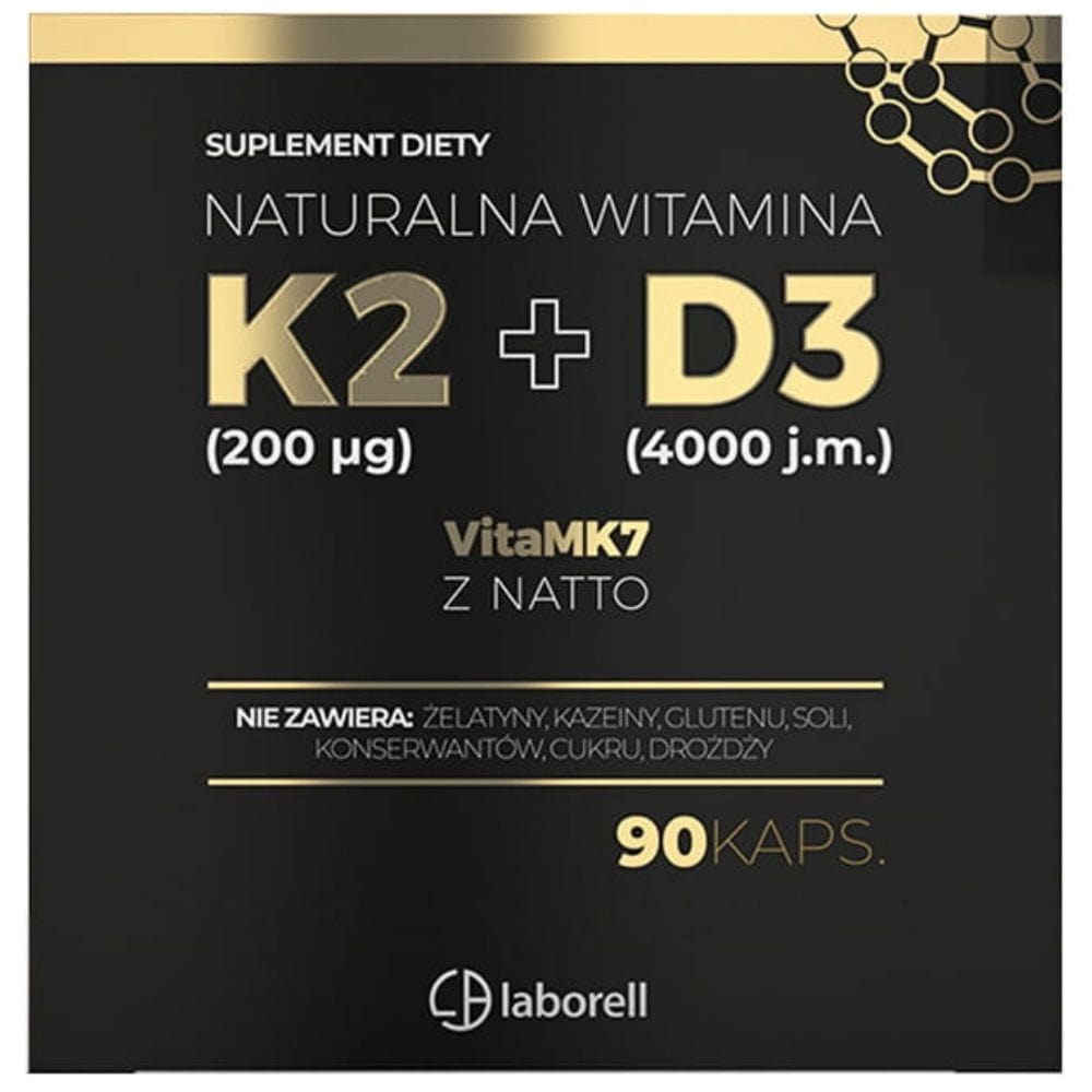 Laborell Vitamin K2 200 mcg + D3 4000 IU - 90 Capsules