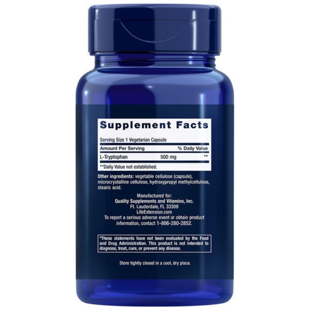 Life Extension L-Tryptophan 500 mg - 90 Capsules