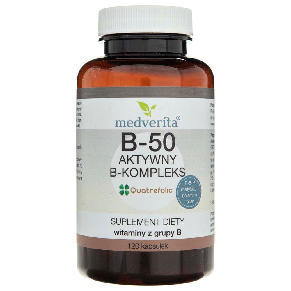 Medverita B-50 Methylated B-complex - 120 Capsules