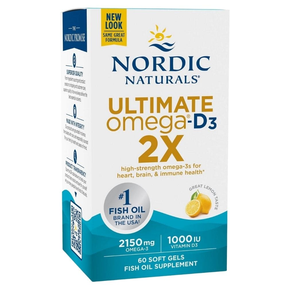 Nordic Naturals Ultimate Omega-D3 2X, Lemon - 60 Capsules