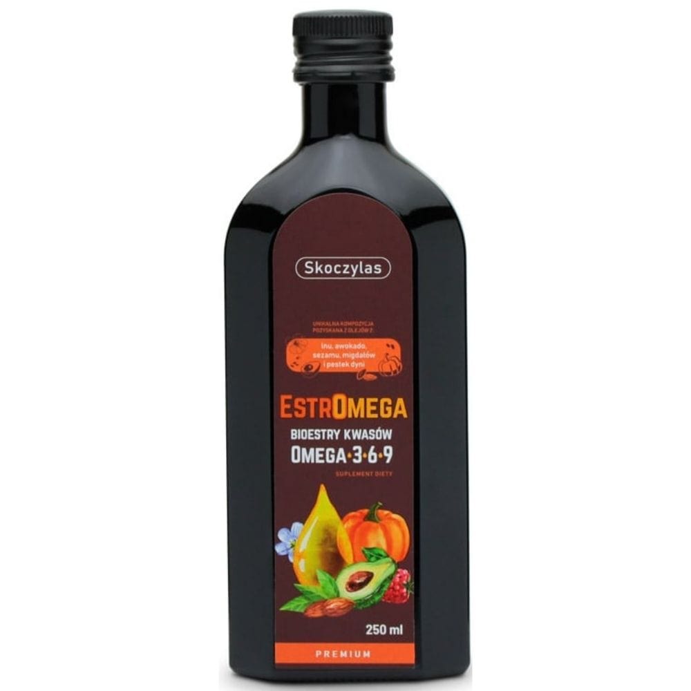 Skoczylas Estromega, Bioesters of Omega 3-6-9 Premium Acids, Raspberry - 250 ml
