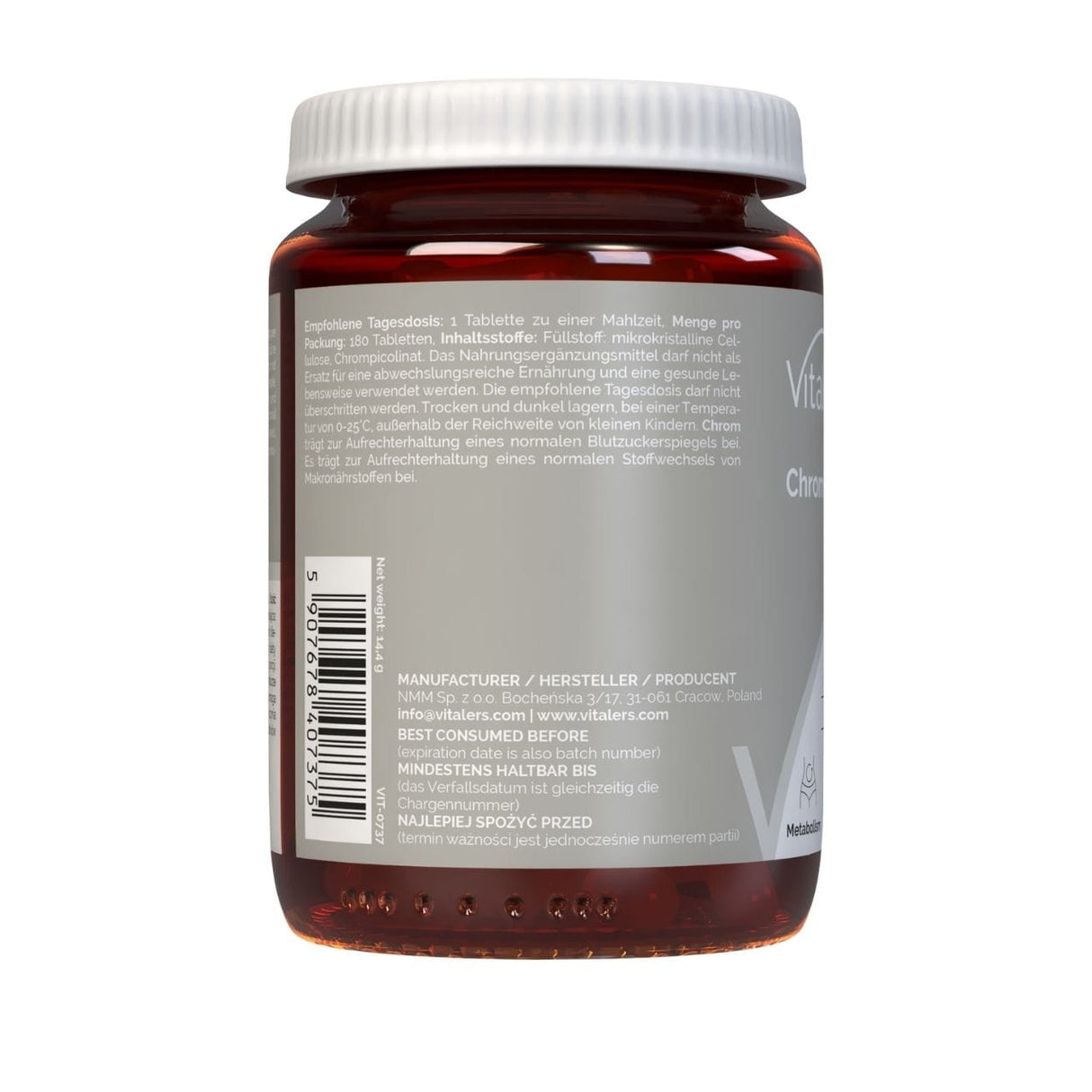 Vitaler's Chromium 200 mcg - 180 Tablets