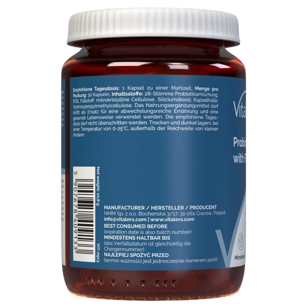 Vitaler's Probiotic 28 Strains with FOS - 30 Capsules
