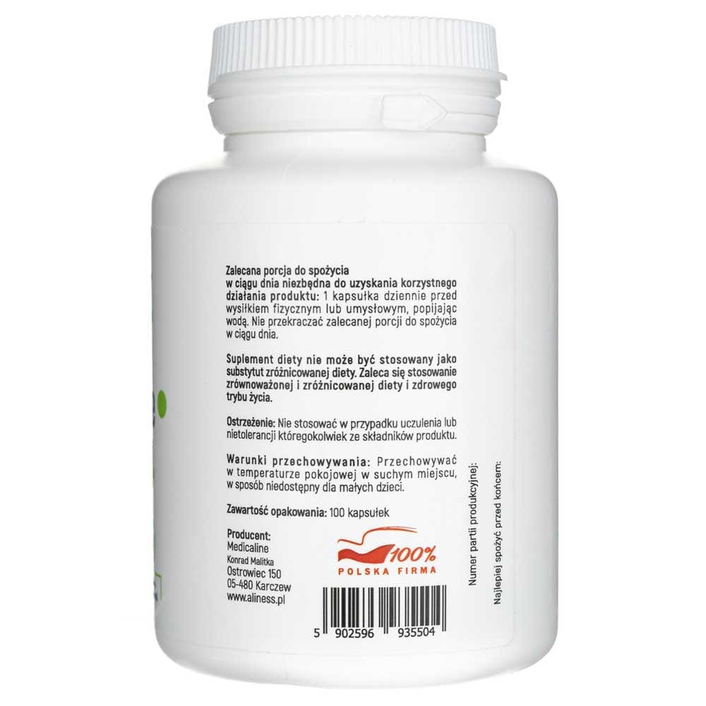 Aliness Caffeine 200 mg - 100 Veg Capsules