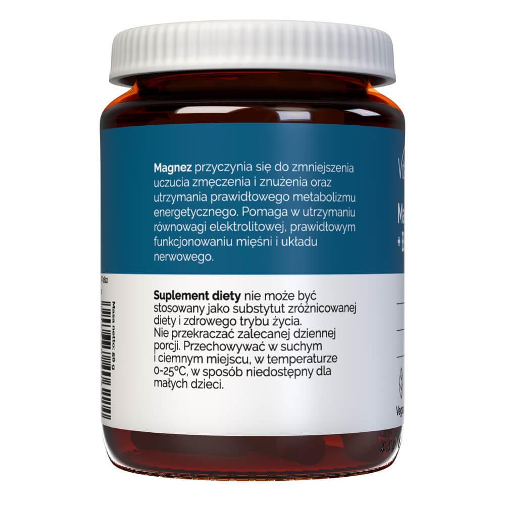 Vitaler's Magnesium 125 mg + Vitamin B6 - 60 Capsules