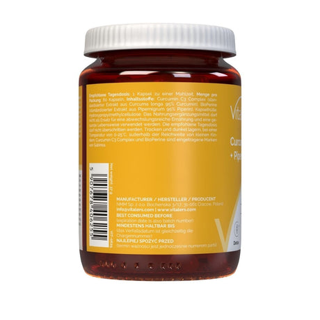 Vitaler's Curcumin + Piperine - 60 kapselia