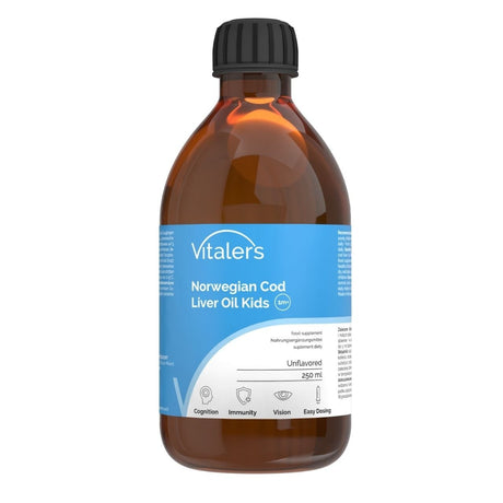 Vitaler's Norjalainen tursamaksaöljy lapsille, 1250 mg – 250 ml