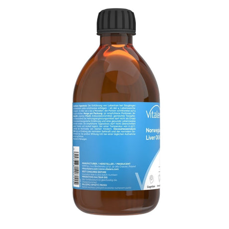 Vitaler's Norjalainen tursamaksaöljy lapsille, 1250 mg – 250 ml