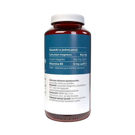 Vitaler's Magnesium 125 mg + B6-vitamiini 6 mg – 120 kapselia