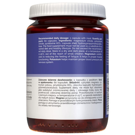 Vitaler's Magnesium 100 mg + Kalium 150 mg + B6-vitamiini 6 mg - 60 kapselia