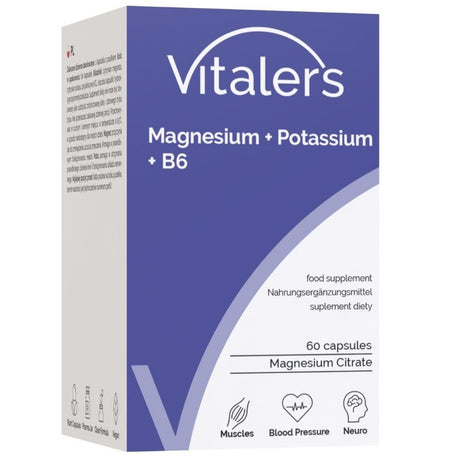 Vitaler's Magnesium 100 mg + Kalium 150 mg + B6-vitamiini 6 mg - 60 kapselia