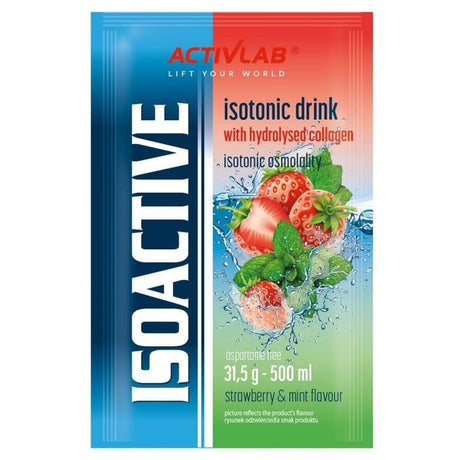 Activlab Isoactive Isotonic with Collagen, Strawberry and Mint - 31,5 g