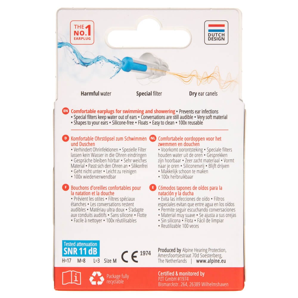 Alpine SwimSafe Earplugs for Swimming