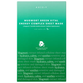 Axis-Y 61% Green Vital Energy Complex Sheet Mask - 5 Pieces