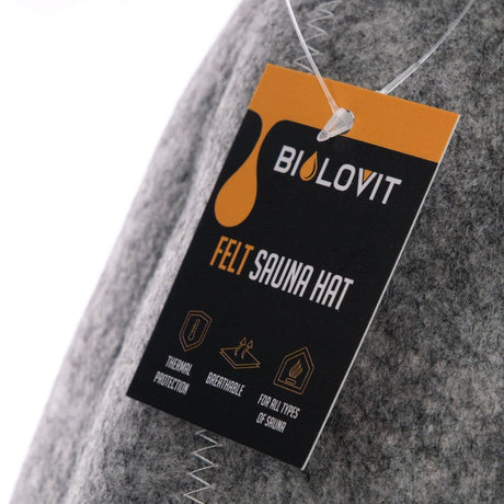Bilovit Felt Sauna Cap, Grey - 1 Piece