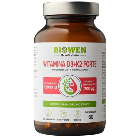 Biowen Vitamin D3+K2 Forte 12000 - 60 Capsules