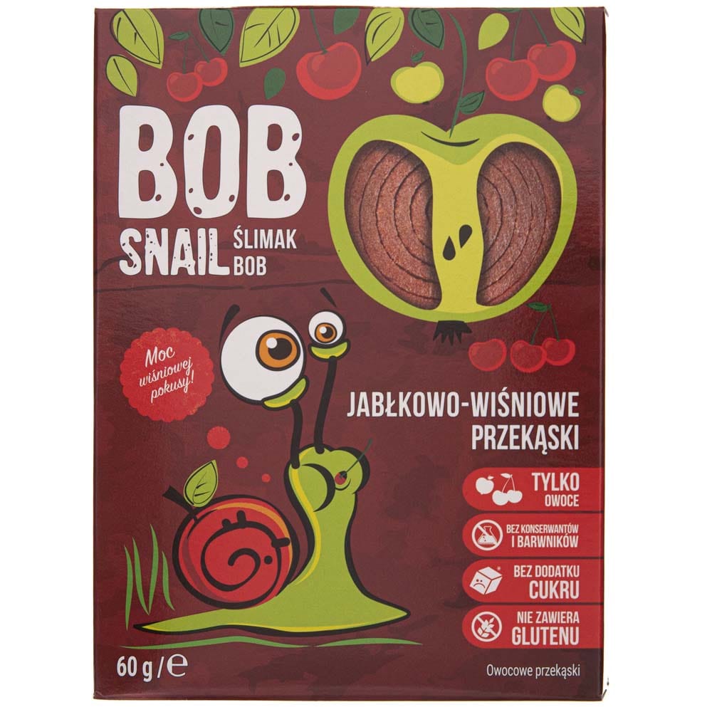 Bob Snail Apple & Cherry Snack with No Added Sugar - 60 g