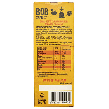 Bob Snail Apple & Pumpkin Snack with No Added Sugar - 30 g