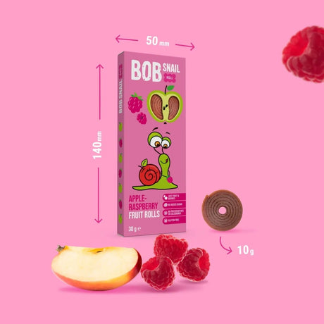 Bob Snail Rollsy Apple & Raspberry Snack with No Added Sugar - 30 g