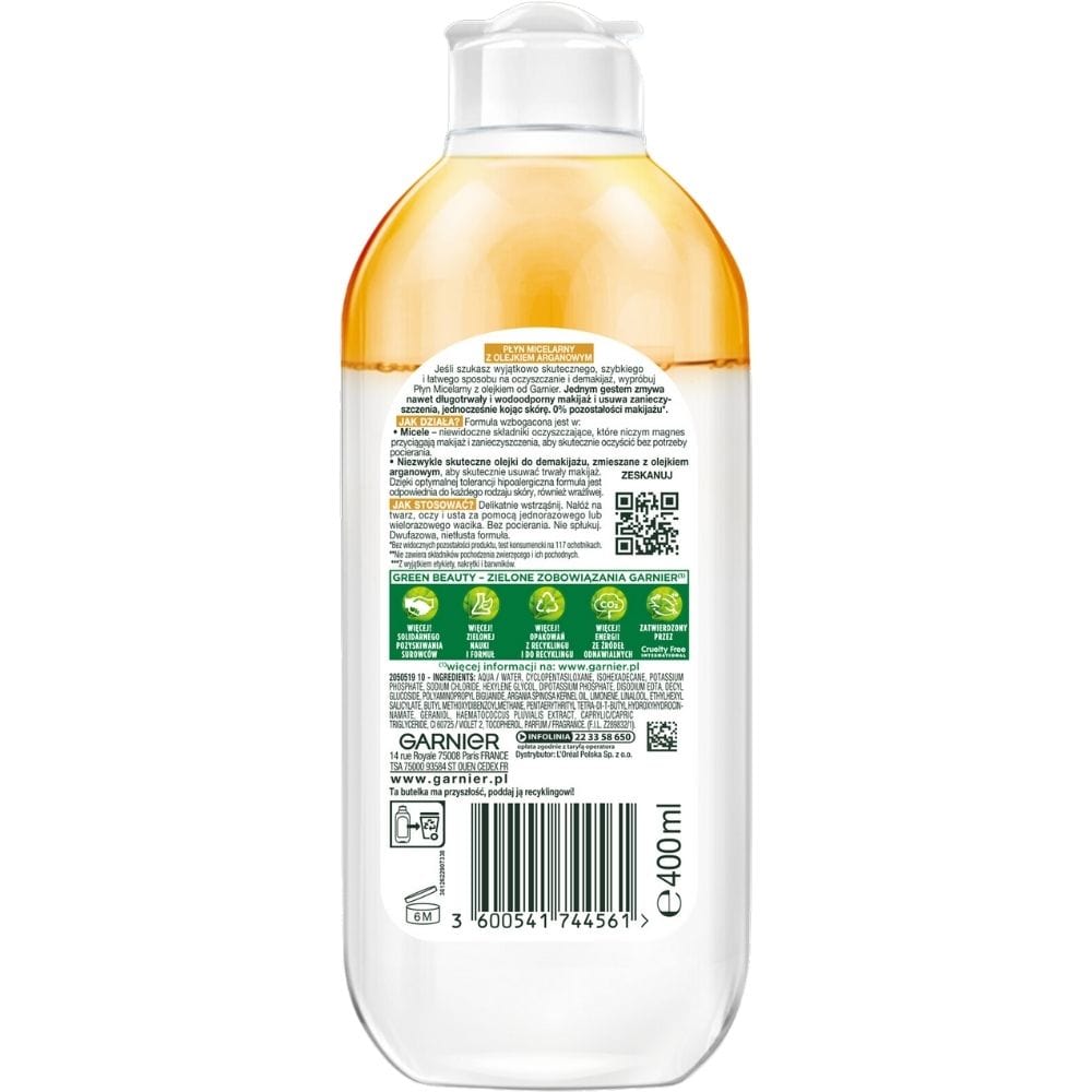 Garnier Skin Naturals Micellar Lotion with Argan Oil - 400 ml