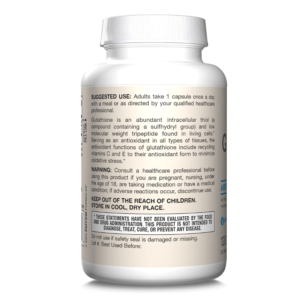 Jarrow Formulas Glutathione Reduced 500 mg - 120 Veg Capsules