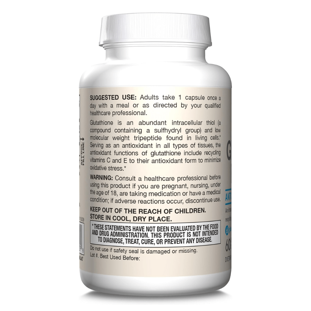 Jarrow Formulas Glutathione Reduced 500 mg - 60 Veg Capsules