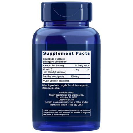 Life Extension Creatine Capsules - 120 Capsules