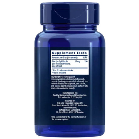 Life Extension Zinc Caps 15 mg - 150 Capsules