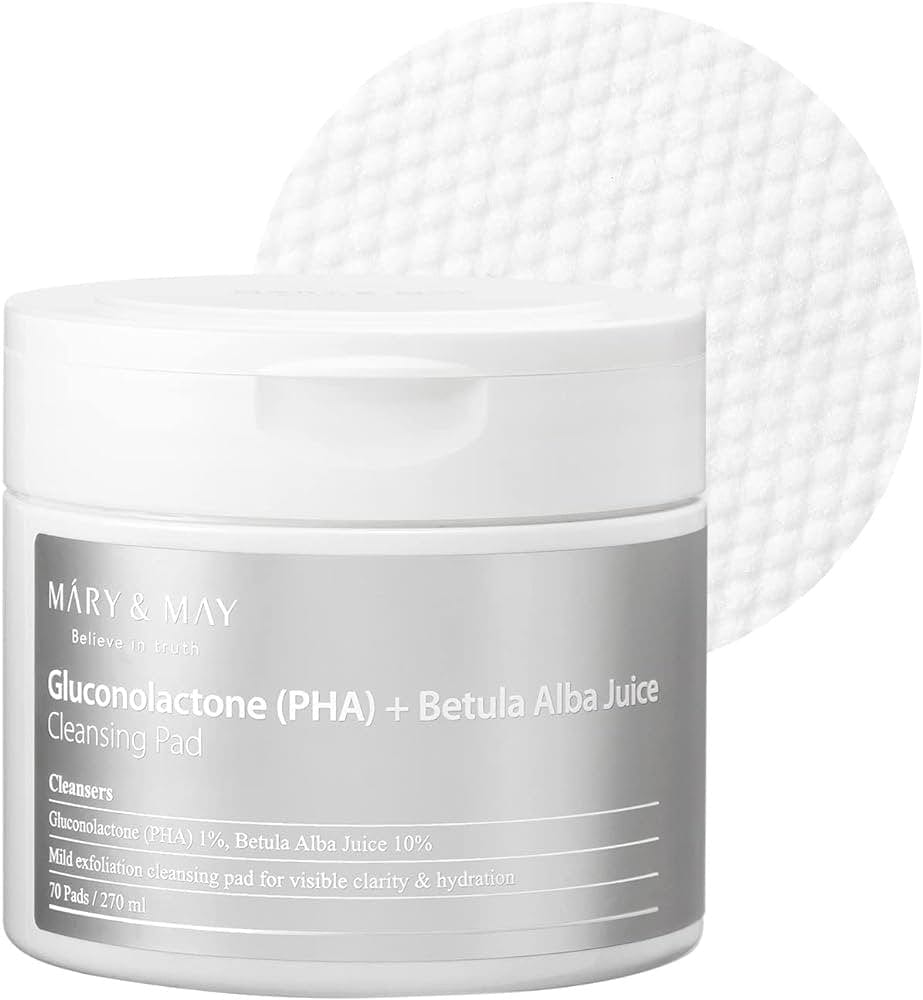 Mary&May Gluconolactone (PHA) + Betula Alba Juice Cleansing Pad - 70 Patches