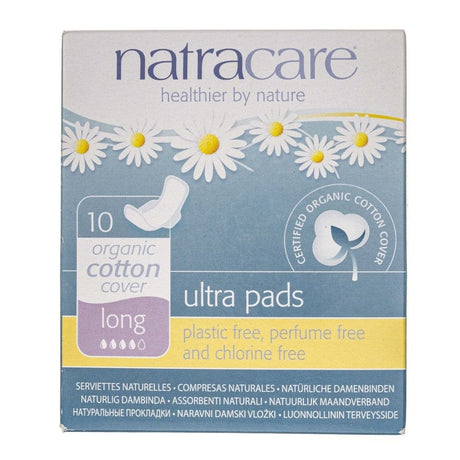 Natracare Ecological Sanitary Pads Ultra Long with Wings - 10 pieces