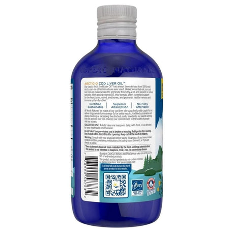 Nordic Naturals Arctic-D Cod Liver Oil, lemon flavour - 237 ml