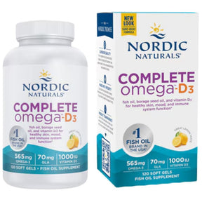 Nordic Naturals Complete Omega-D3, Lemon - 120 Capsules