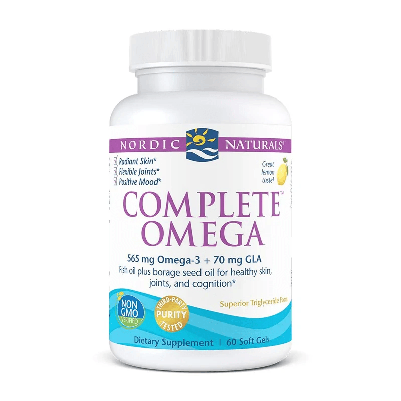 Nordic Naturals Omega-3 Lemon 565 mg + GLA 70 mg - 60 Softgels