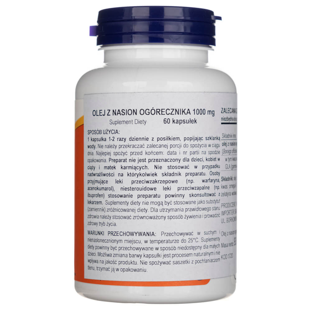 Now Foods Boorageöljy 1000 mg - 60 pehmytkapseliä