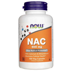Now Foods NAC N-Acetyl Cysteine 600 mg - 100 Veg Capsules
