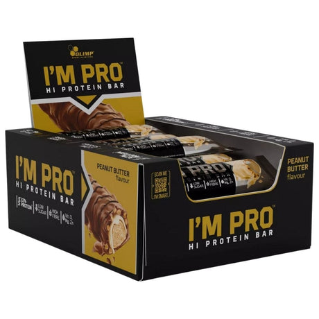 Olimp I'M PRO Protein Bar, Peanut Butter - 15 Pieces