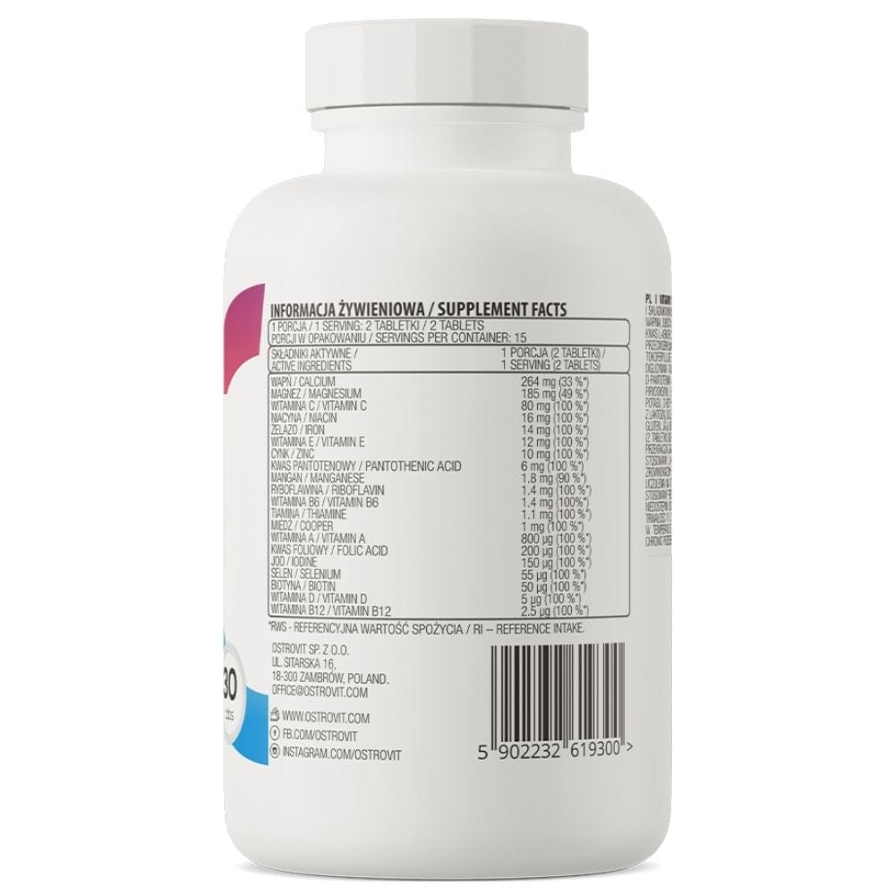 Ostrovit 100% Vit&Min - 30 Tablets