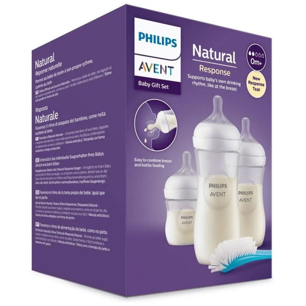 Philips Avent Baby Gift Bottle Set - 3 Bottles + Brush