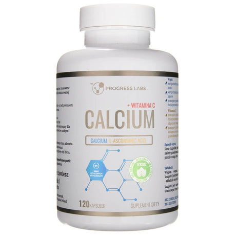 Progress Labs Calcium + Vitamin C - 120 Capsules