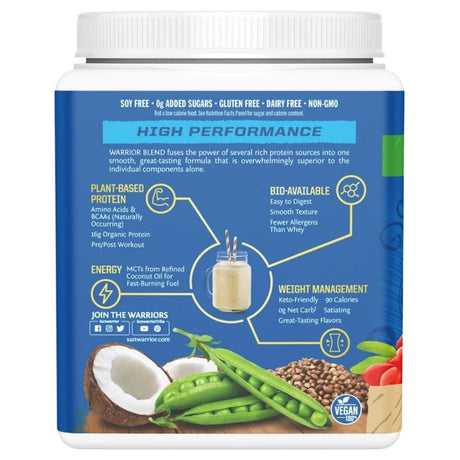 Sunwarrior Warrior Blend Protein, Plant Protein, Mocha - 375 g
