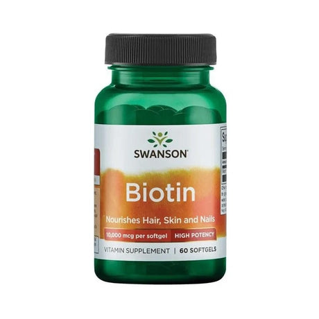 Swanson Biotin 10000 mcg - 60 Capsules