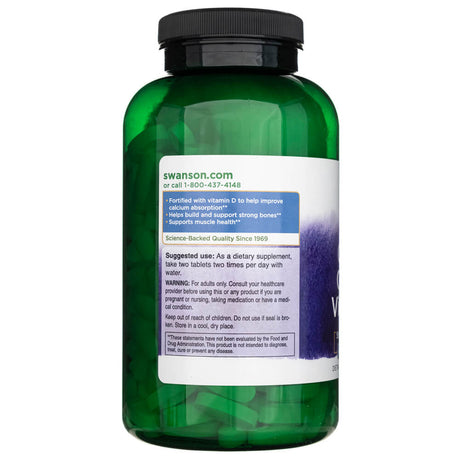 Swanson Calcium Citrate & Vitamin D3 - 250 Tablets