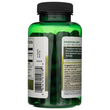Swanson Guarana 500 mg - 100 Capsules